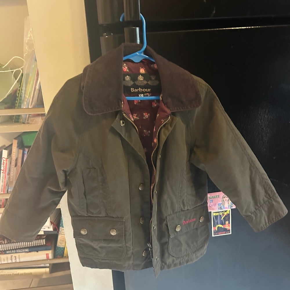 Barbour Kid’s Beaufort waxed jacket for age 2/3 XXS rare lining